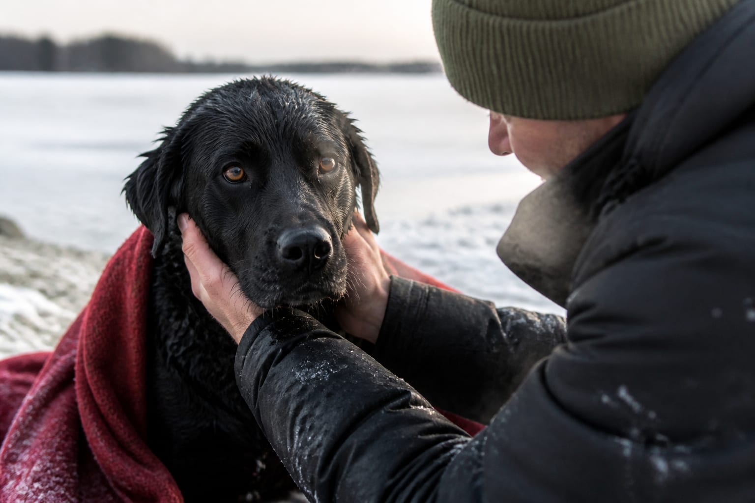 A Dog Went Through The Ice On Sutter Pond — Firefighters Crawled Out After Him